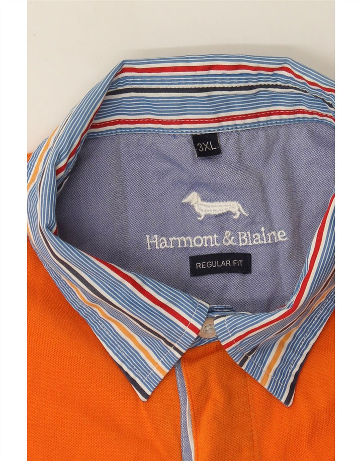 Camisa polo masculina de ajuste regular Harmont & Blaine 3XL laranja