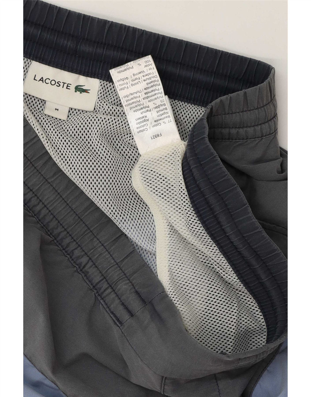 Shorts de natação masculino Lacoste médio colorido colorblock algodão