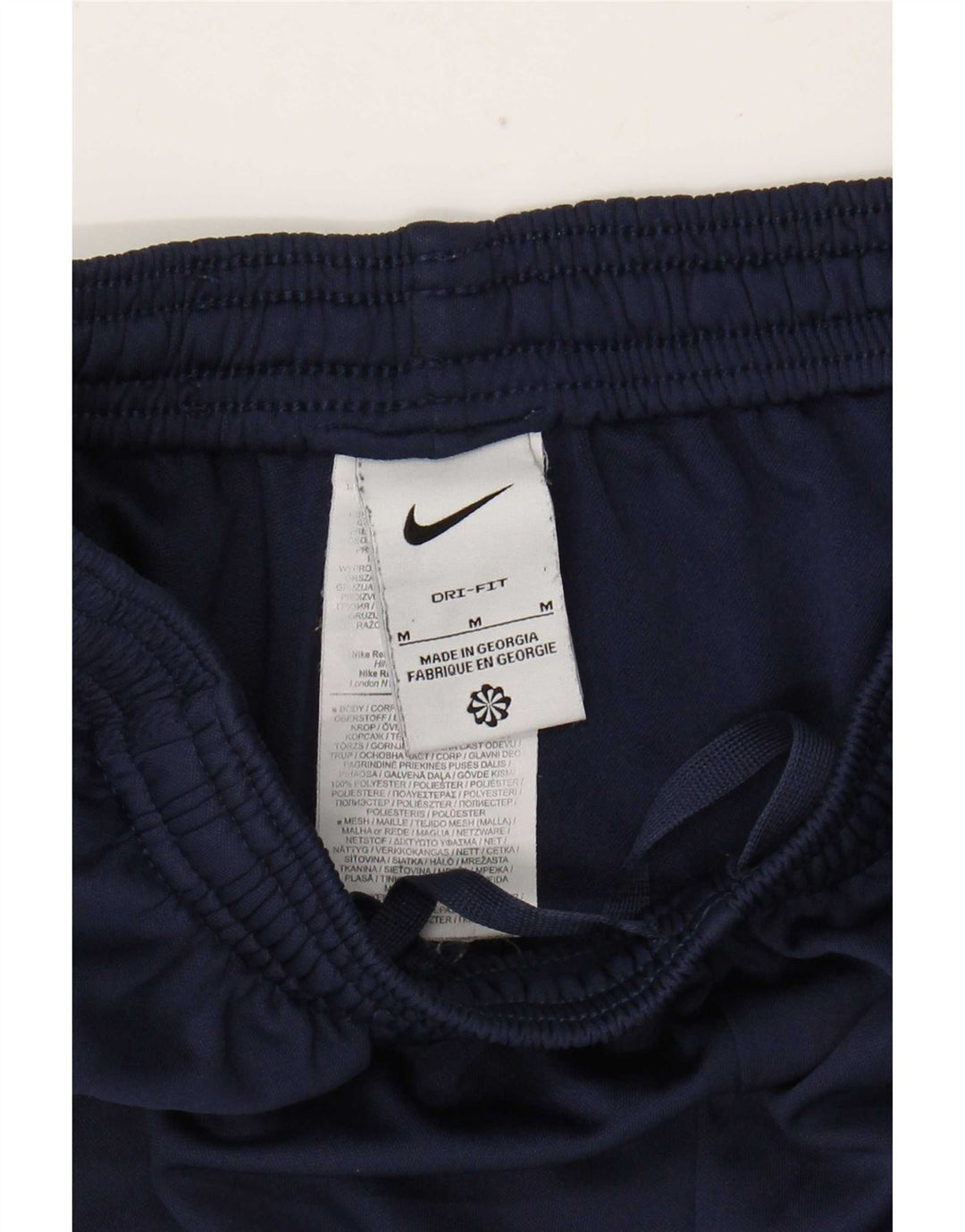 Calça de treino masculina Nike Dri Fit médio azul marinho poliéster