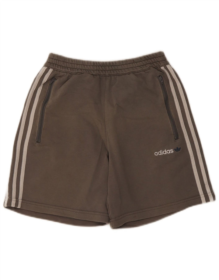 Shorts esportivos masculinos Adidas pequeno algodão cinza