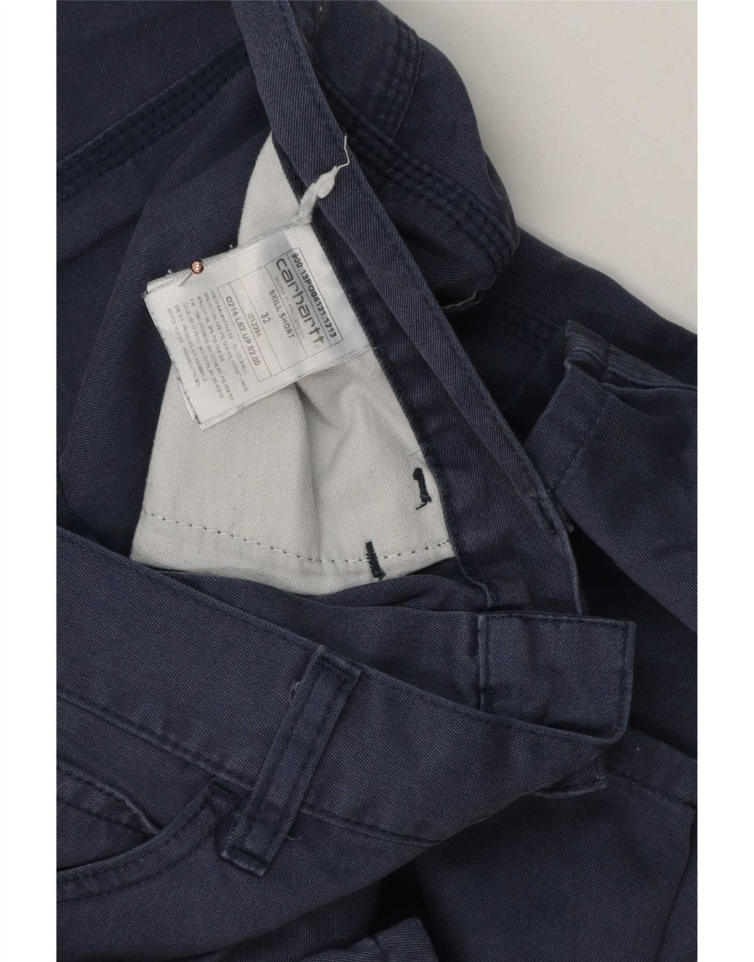 Shorts casuais masculinos Carhartt W32 algodão azul marinho médio