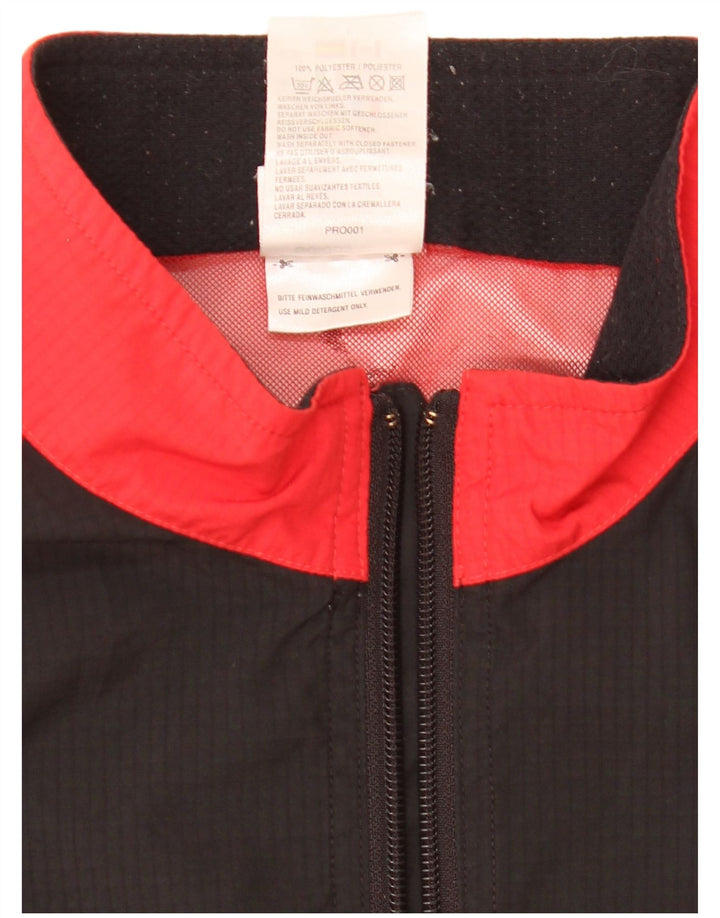 Jaqueta de chuva masculina Adidas UK 40 grande poliéster colorblock vermelho