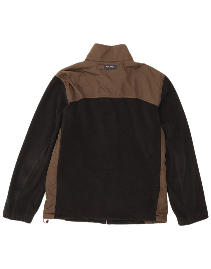 Jaqueta masculina de lã Nautica UK 38 poliéster colorblock preto médio