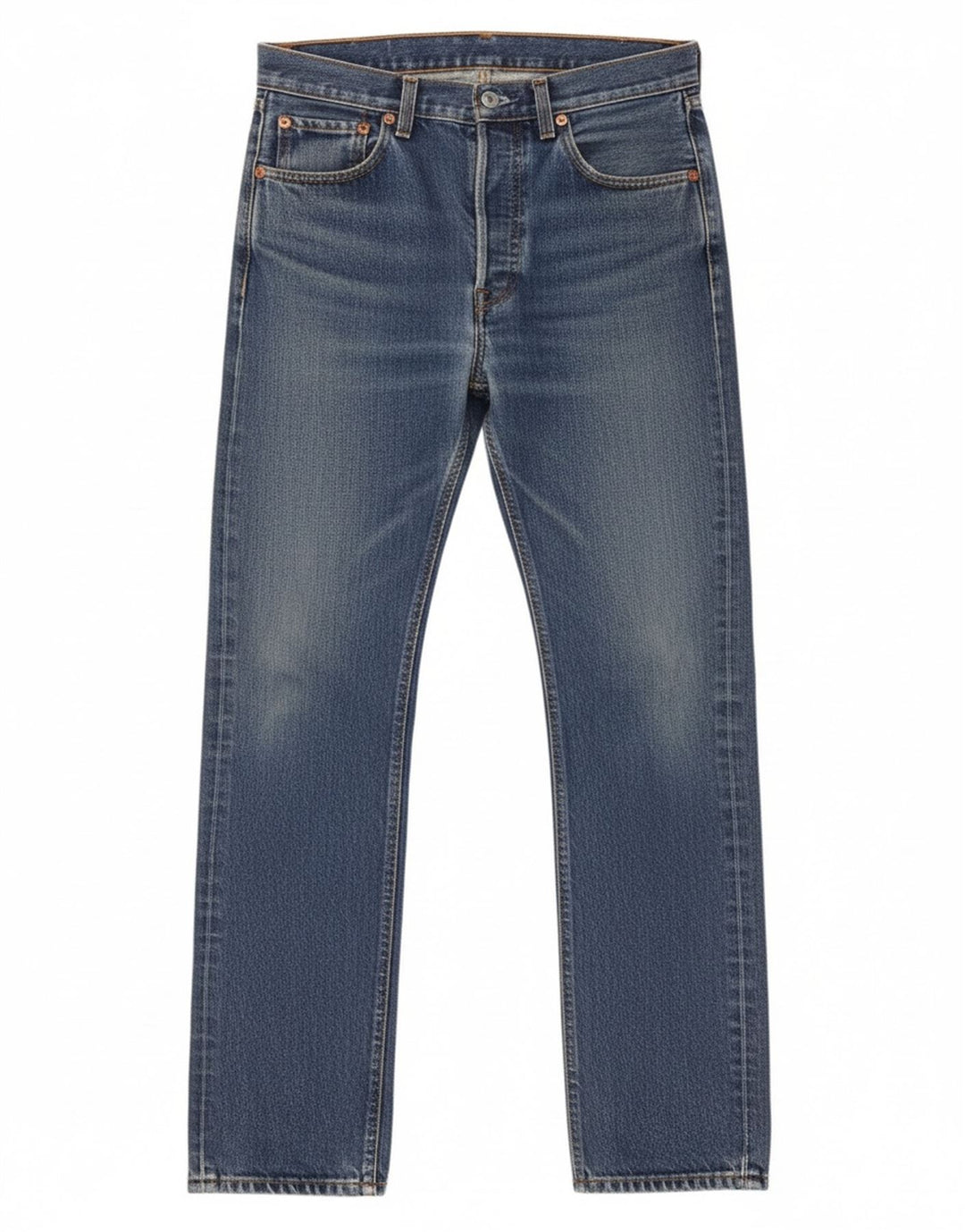 LEVI'S Masculino 515 Straight Jeans W31 L34 Azul Algodão