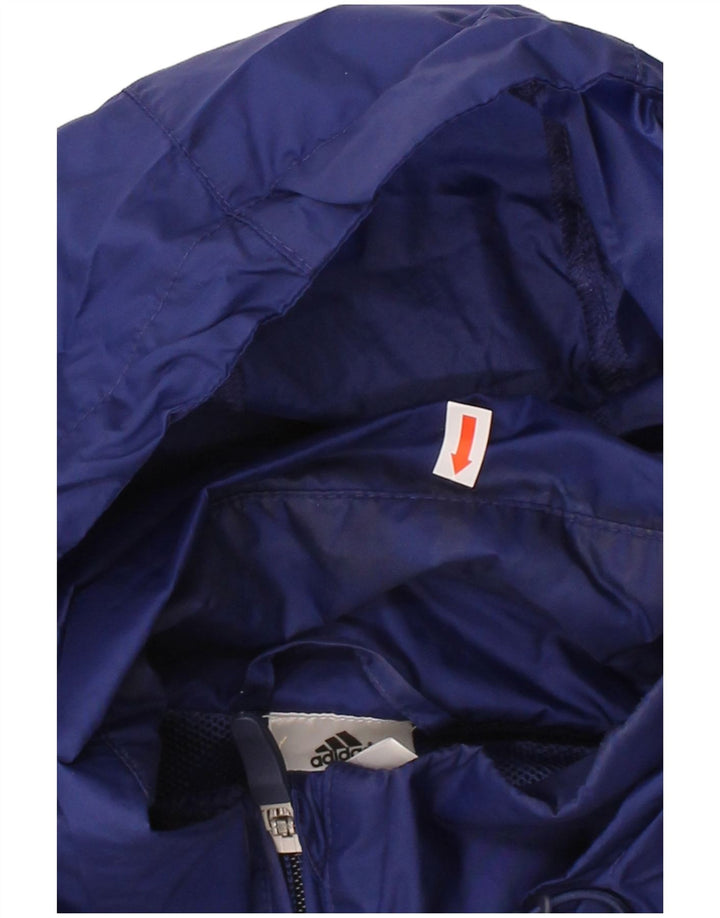 ADIDAS Mens Graphic Rain Jacket UK 38 Médio Azul Marinho