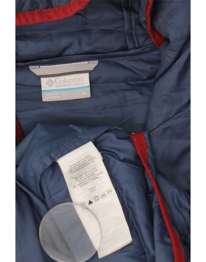 Jaqueta acolchoada com capuz para homens Columbia UK 38 Médio Azul Marinho Poliéster