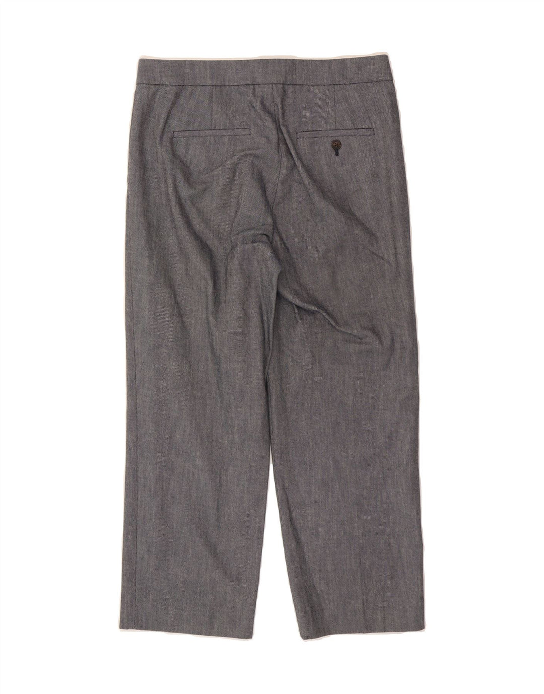 J. CREW Womens Straight Cropped Trousers US 4 Small W30 L25 Grey Cotton Vintage J. Crew and Second-Hand J. Crew from Messina Hembry 