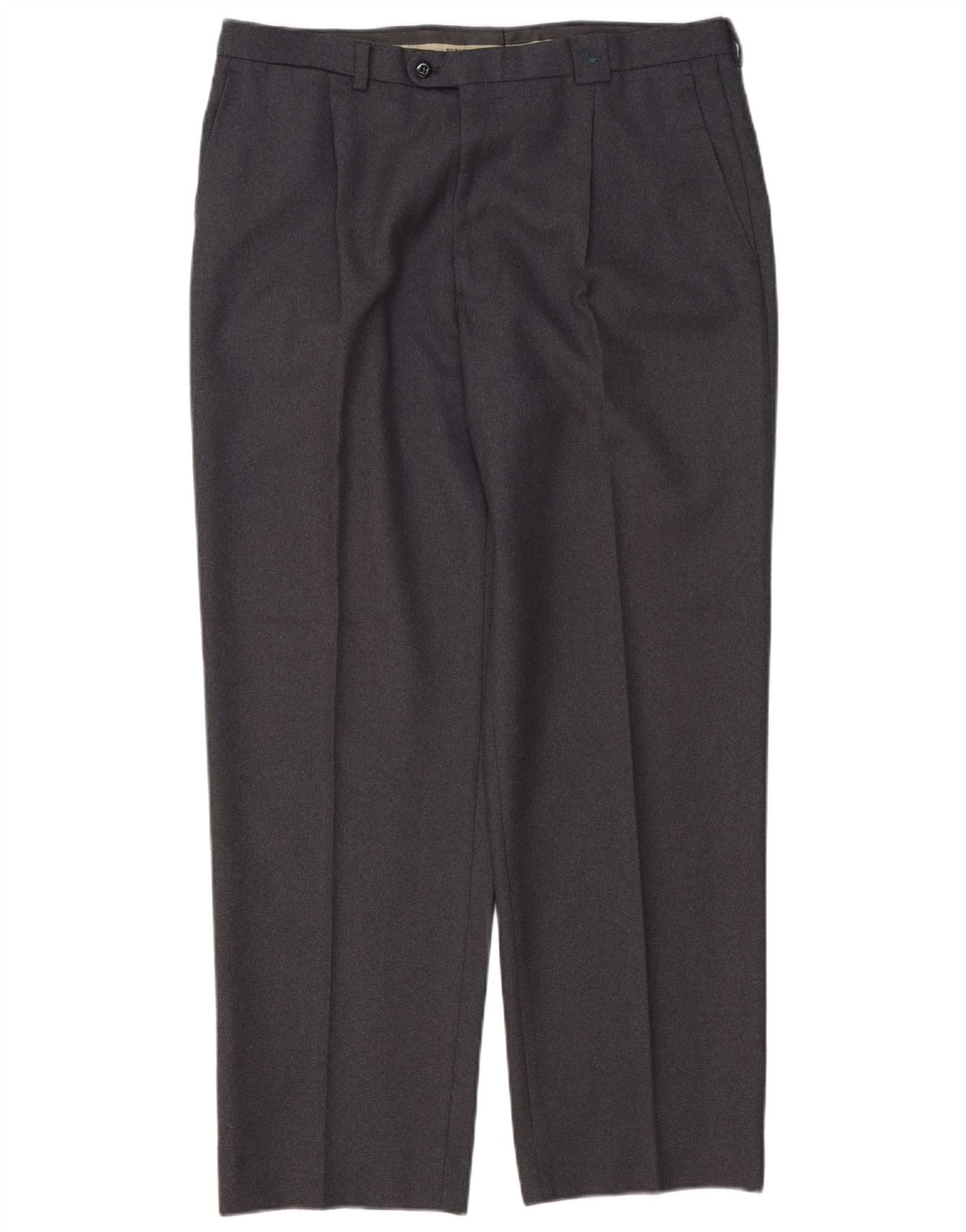 Burberry Mens Pegged Suit Calças IT 46 Pequeno W34 L30 Poliéster Cinza