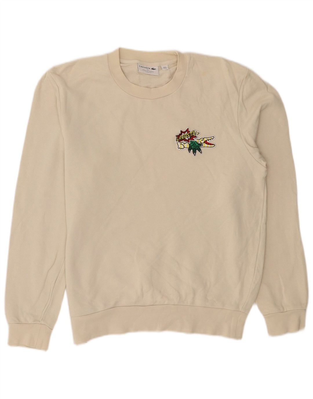 Moletom masculino Lacoste Graphic Classic Fit tamanho 4 bege médio