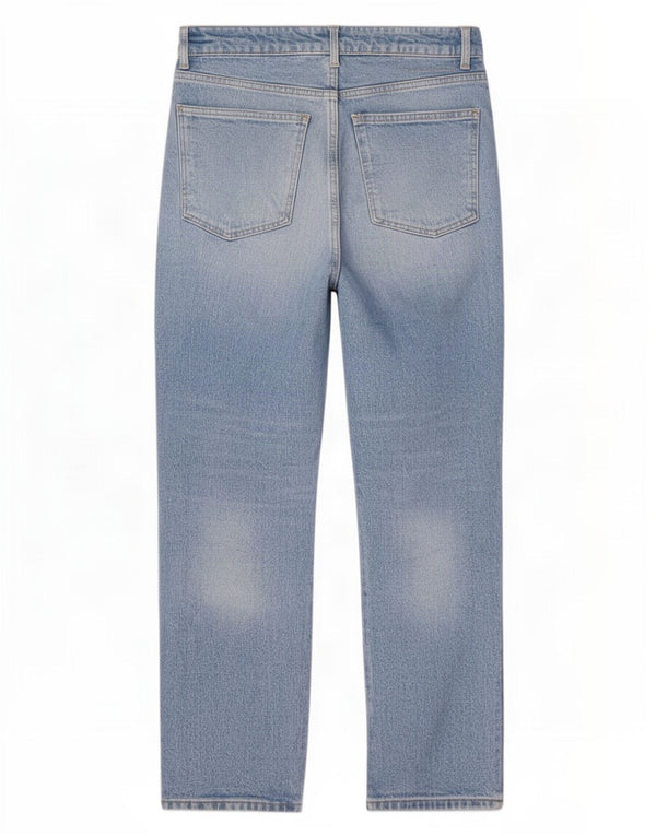 Zara Jeans feminino cintura alta cônico EU 40 médio W30 L28 azul