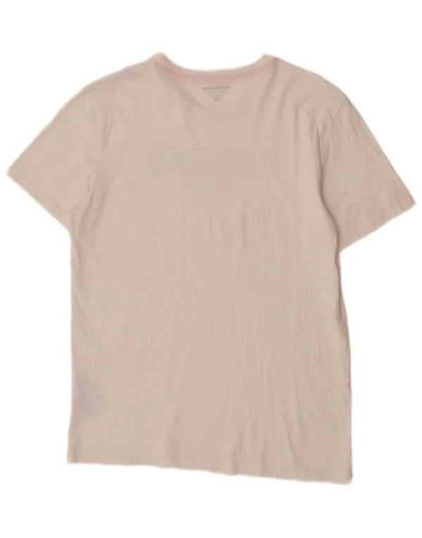 Camiseta masculina Jack & Jones de manga curta com estampa regular XL algodão branco
