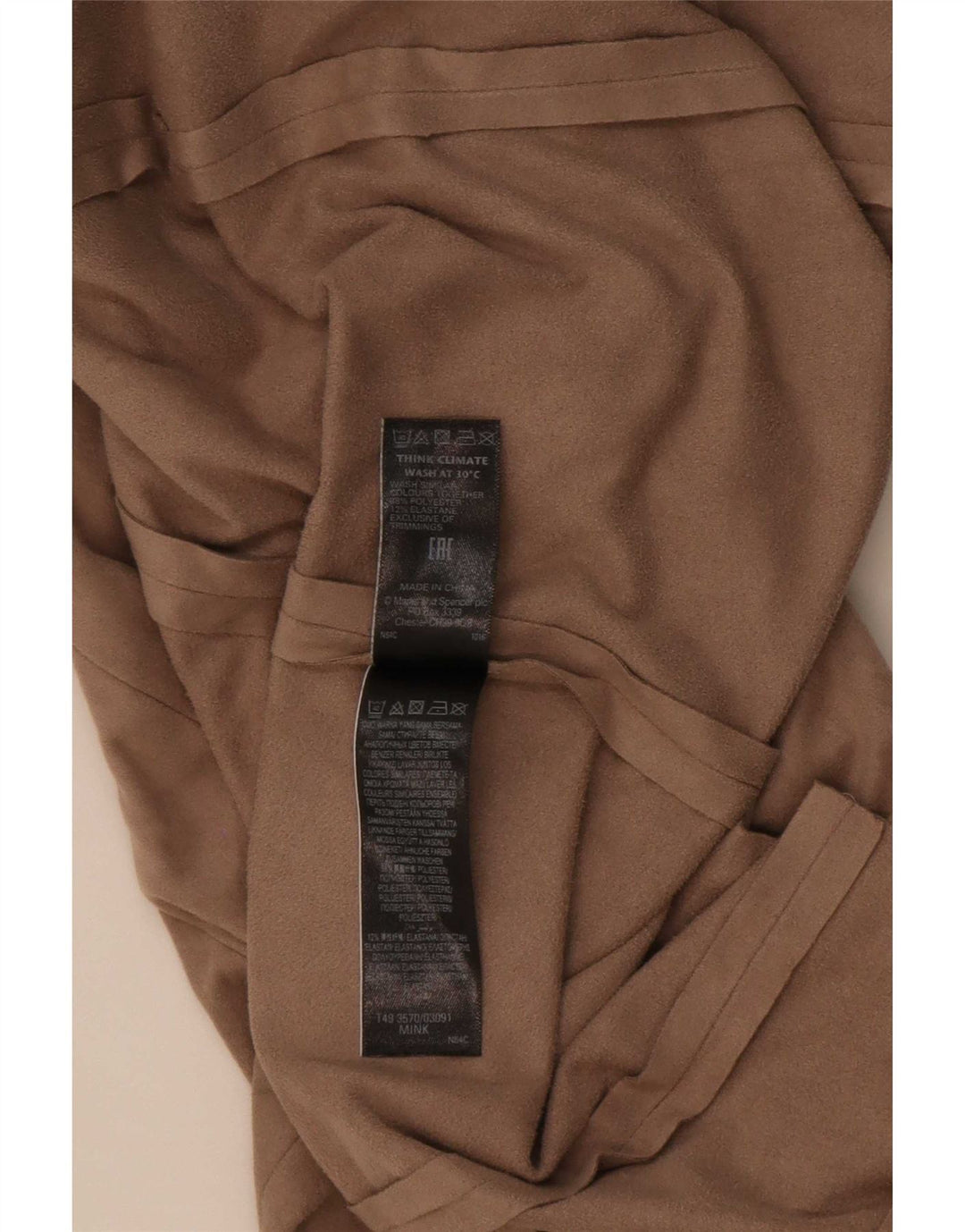 Top cardigã aberto feminino Marks & Spencer Reino Unido 18 XL bege poliéster