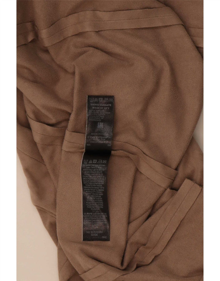 Top cardigã aberto feminino Marks & Spencer Reino Unido 18 XL bege poliéster