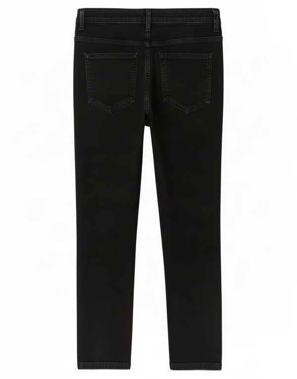 Jeans Marks & Spencer feminino slim UK 12 médio W30 L26 algodão preto