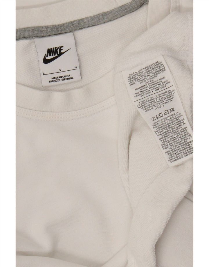Moletom feminino Nike Jumper UK 16 grande algodão branco