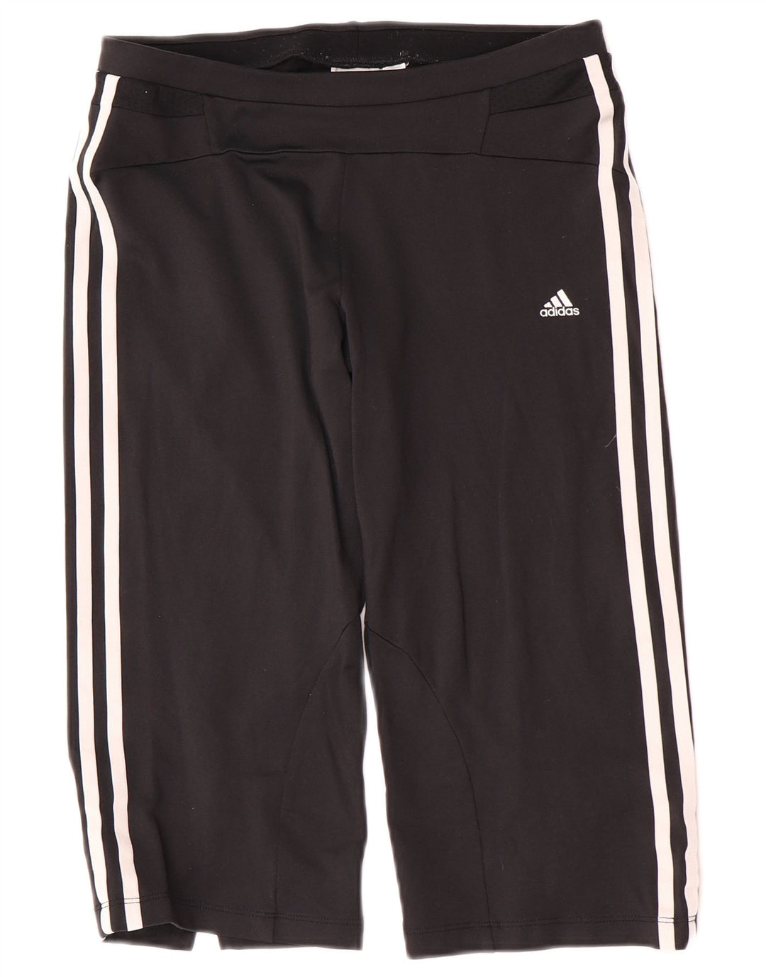 Adidas Womens Capri Calças de treino Reino Unido 12 Médio Preto Nylon