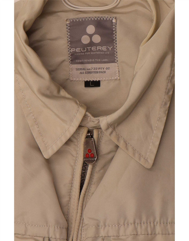 Jaqueta utilitária masculina PEUTEREY UK 40 grande bege
