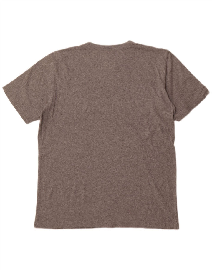 Camiseta masculina NIKE Regular Fit Graphic Top Grande Algodão Cinza