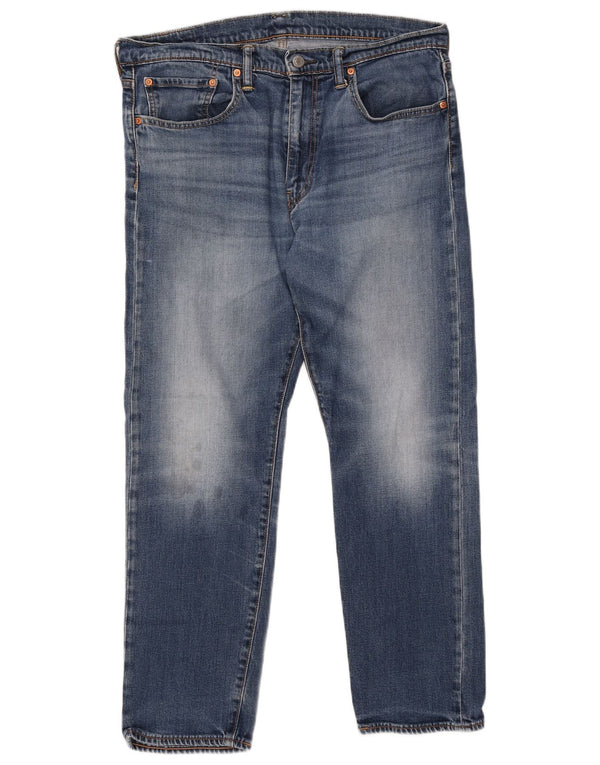 LEVI'S Masculino 502 Tapered Jeans W36 L28 Azul Algodão