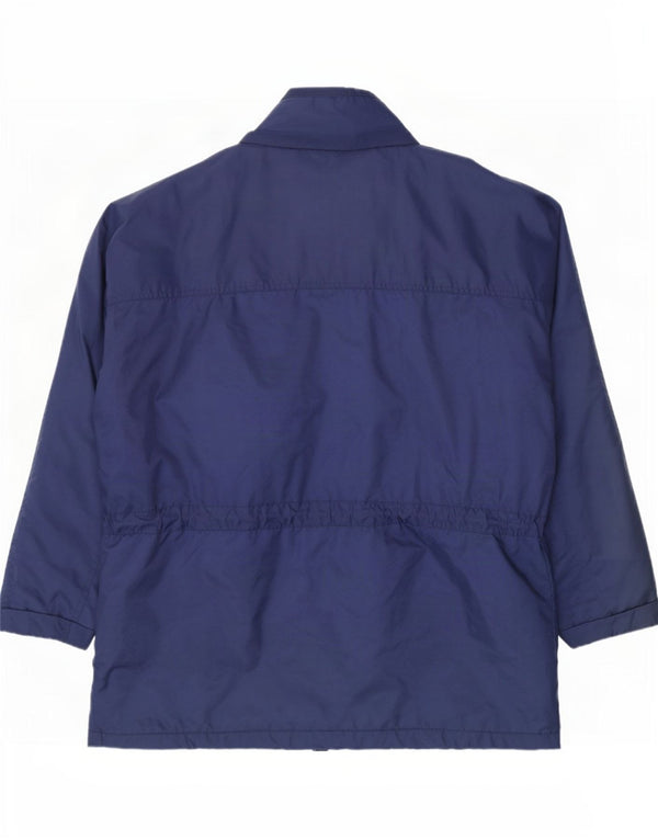 Jaqueta corta-vento masculina Fila com capuz Reino Unido 40 grande azul marinho nylon