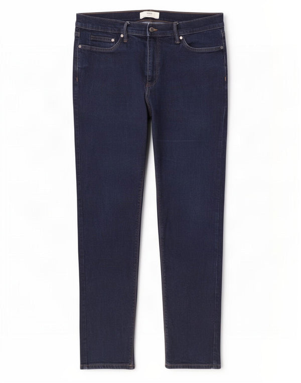 Marks & Spencer Mens Slim Jeans W36 L33 Azul Marinho Algodão