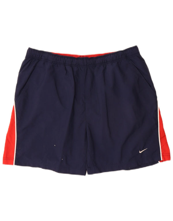 Shorts esportivos masculinos NIKE XL azul marinho bloco colorido