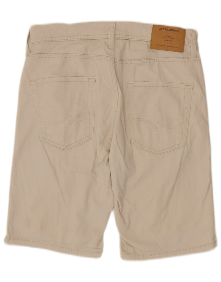 Shorts casuais masculinos Jack & Jones Regular pequeno W29 algodão bege