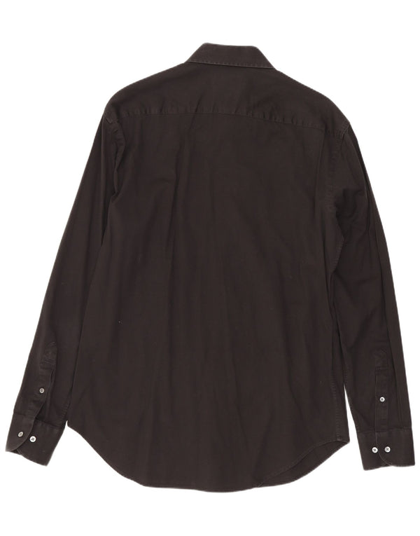 Camisa Emporio Armani Masculina Modern Fit Tamanho 40 15 3/4 Médio Preto