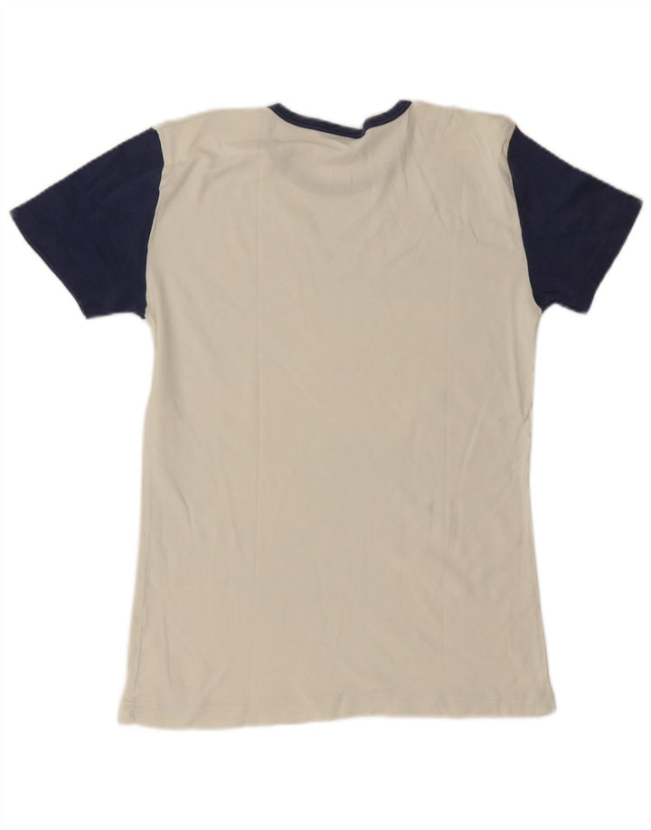 Camiseta masculina Fila Graphic Top médio off white algodão colorblock