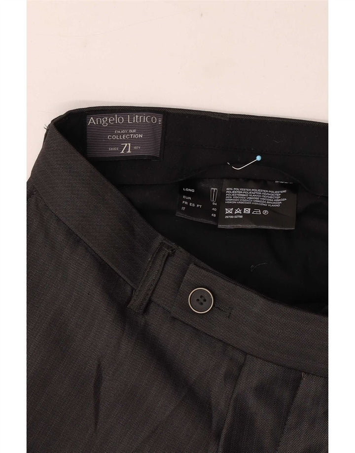 Angelo Litrico Masculino Calça Terno Reta IT 48 Médio W32 L33 Cinza