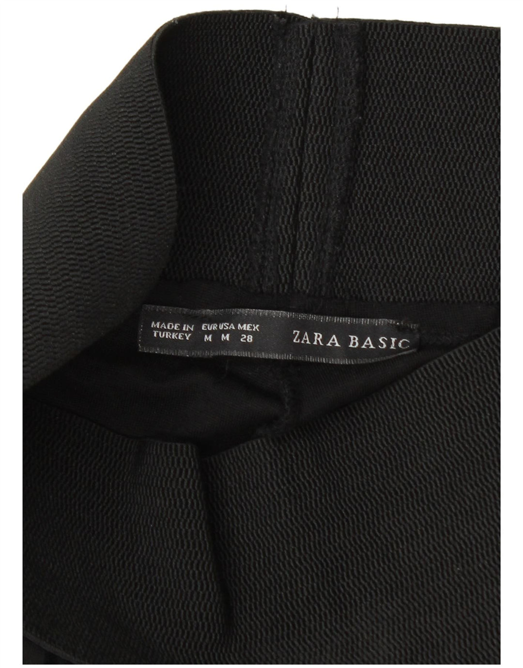 Leggings femininas Zara UK 12 médio preto com estampa animal