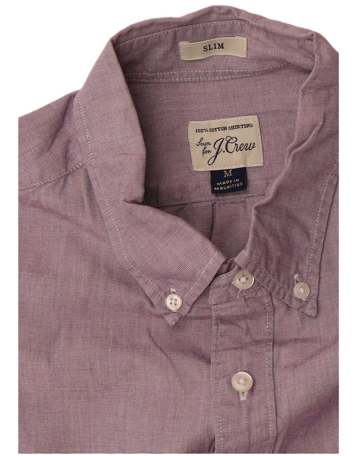 J. CREW Camisa masculina slim de algodão roxo médio
