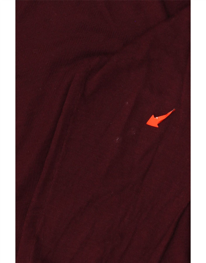 Zara Suéter feminino com gola canoa e gola redonda Reino Unido 14 Viscose marrom médio