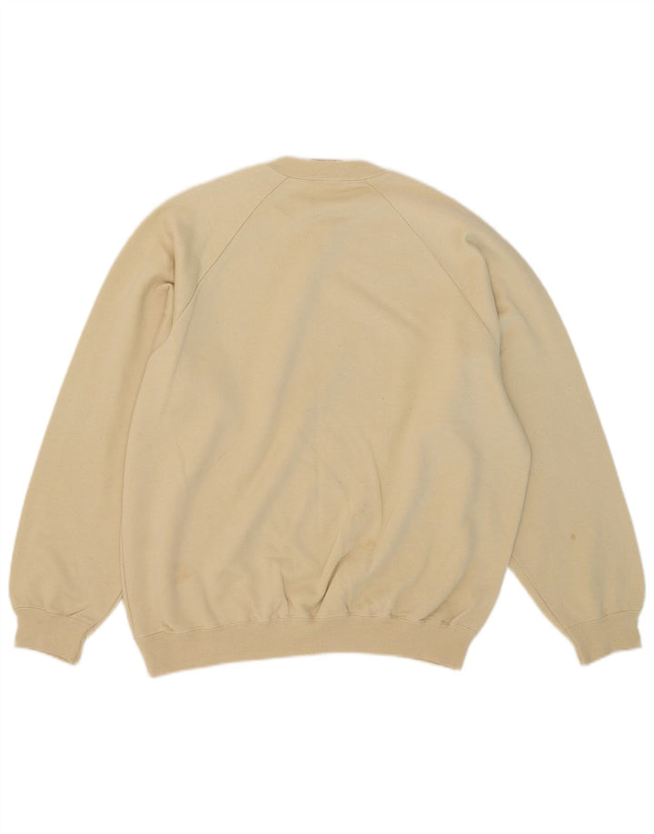 Parmalat moletom gráfico masculino jumper grande algodão bege