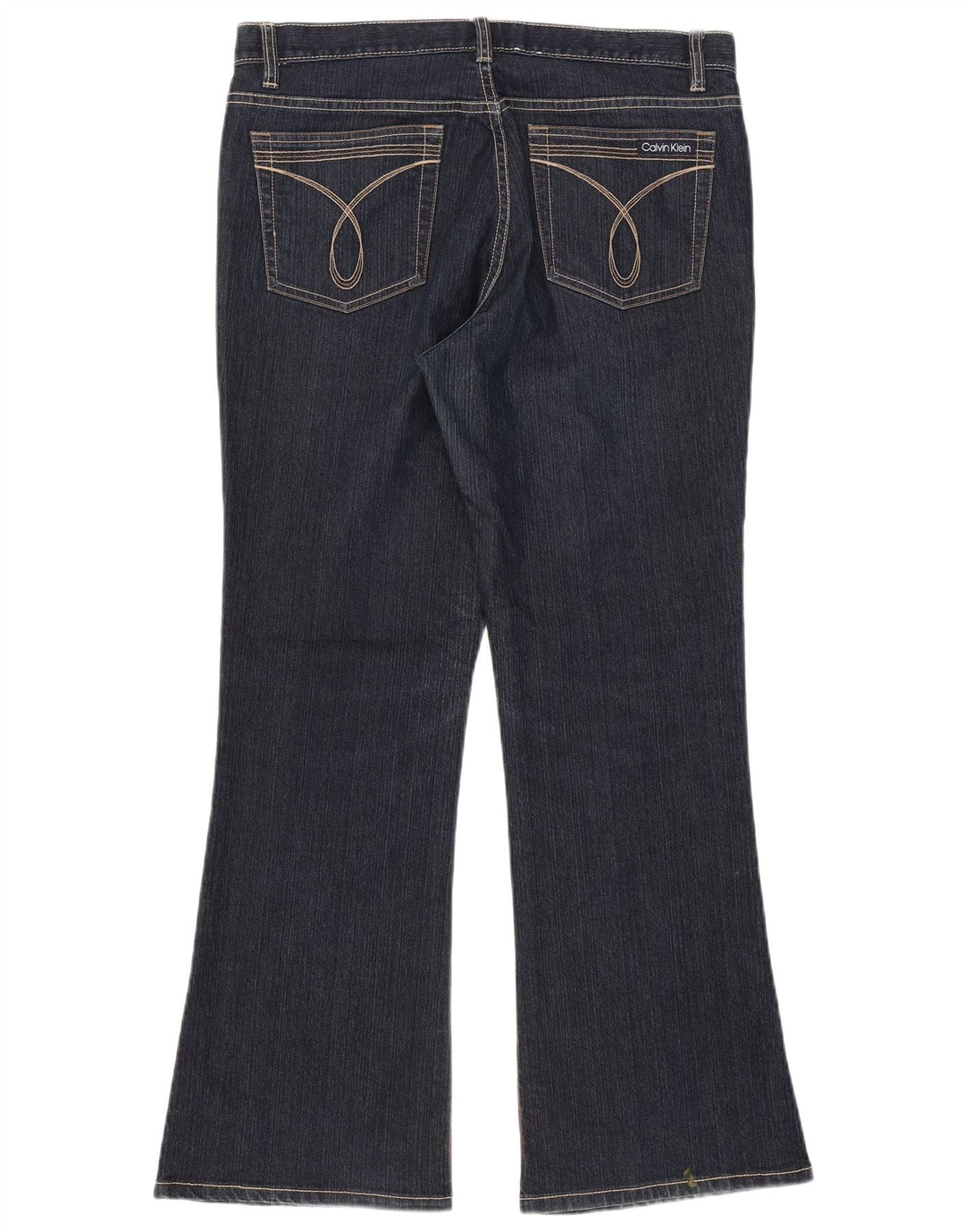Calça Jeans Calvin Klein Feminina Flared US 10 Grande W33 L29 Azul Marinho Algodão