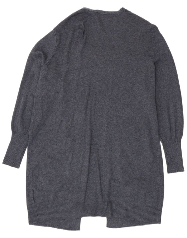 Suéter cardigã feminino Longline da Marks & Spencer Reino Unido 14 médio azul marinho
