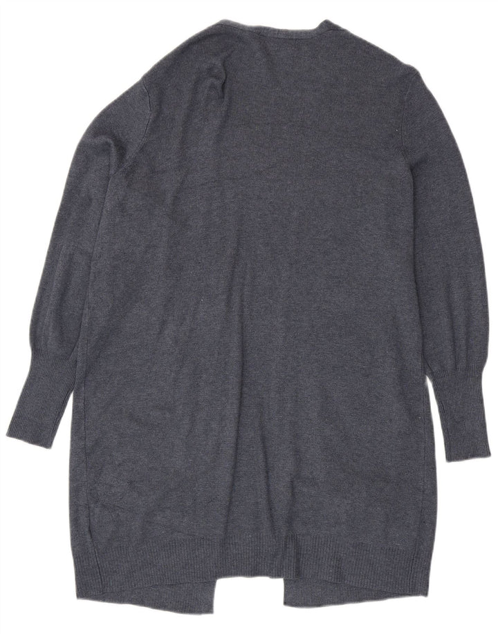 Suéter cardigã feminino Longline da Marks & Spencer Reino Unido 14 médio azul marinho