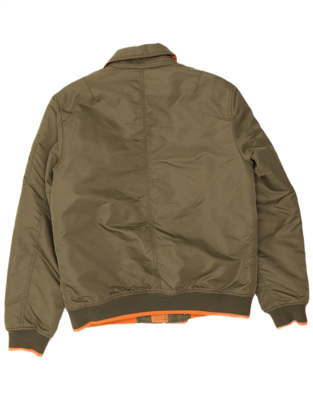 Aeronautica Militare Mens Bomber Jacket IT 50 Medium Khaki Nylon