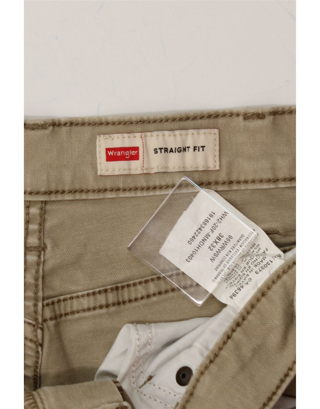 WRANGLER Mens Slim Casual Trousers W38 L32 Beige Cotton Vintage Wrangler and Second-Hand Wrangler from Messina Hembry 