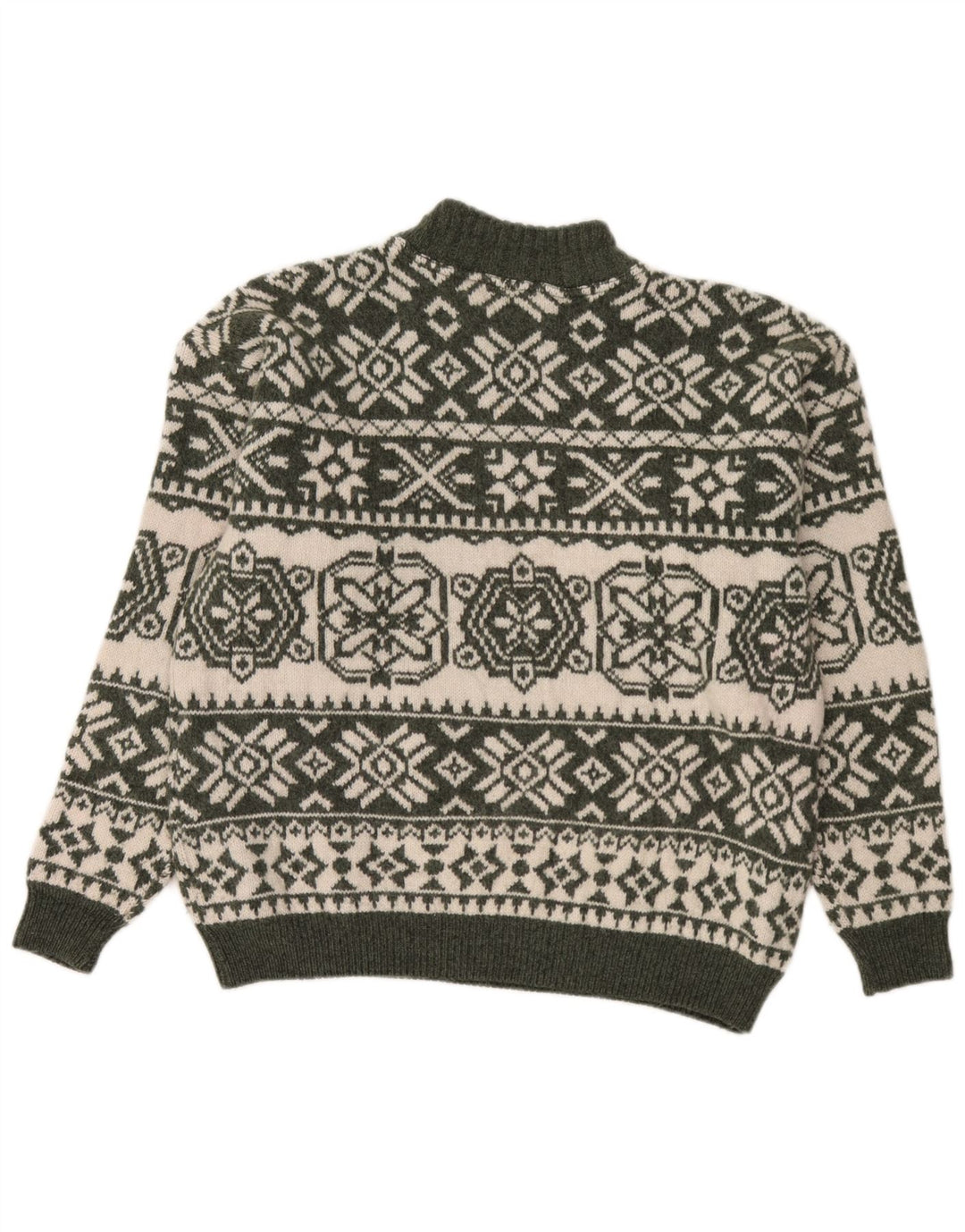 Suéter masculino Bromley com gola tartaruga, grande verde Fair Isle