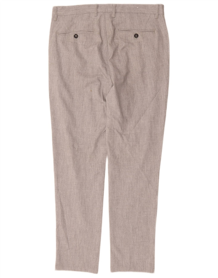 Calça masculina Zara Slim Suit EU 40 Médio W31 L31 Cinza Poliéster
