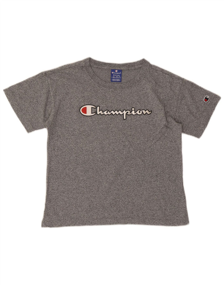 Camiseta feminina estampada Champion UK 12 cinza médio