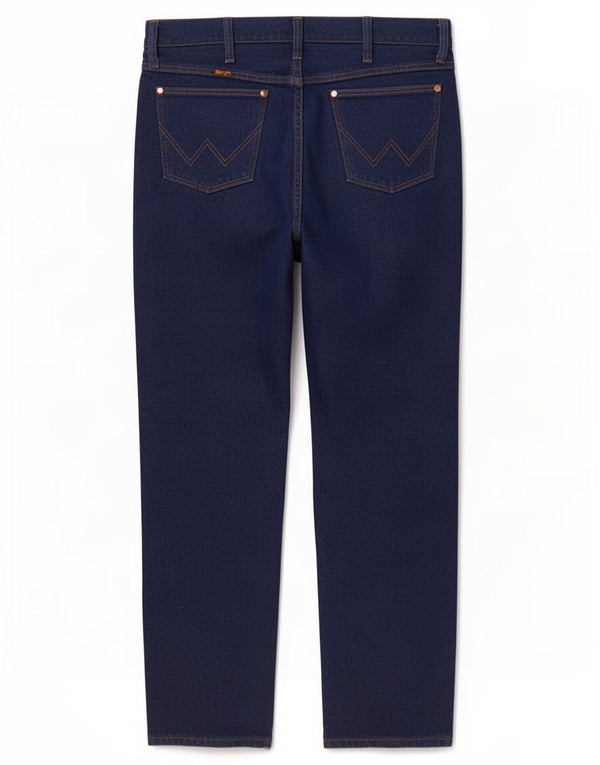 Wrangler Mens Straight Jeans W33 L30 Azul Marinho Algodão