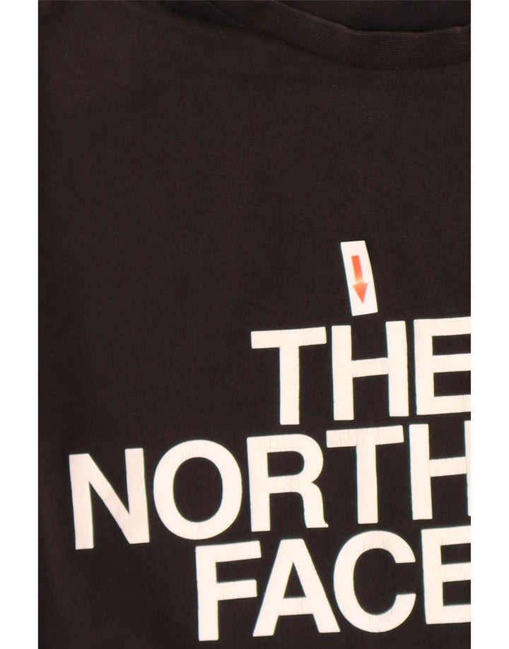 Camiseta gráfica masculina The North Face Top médio algodão preto