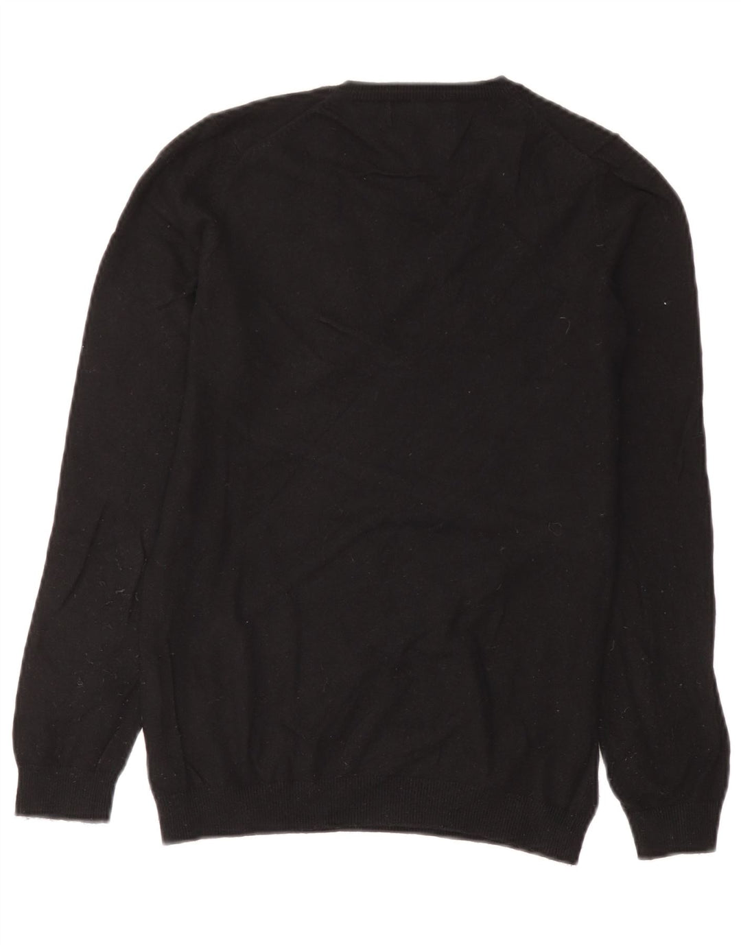 Suéter feminino Marks & Spencer com decote em V Reino Unido 12 viscose preta média