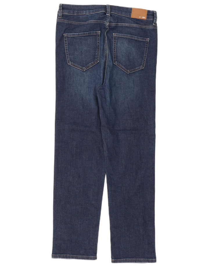 Marks & Spencer Feminino The Harper Straight Jeans Reino Unido 12 Médio W30 L27 Azul