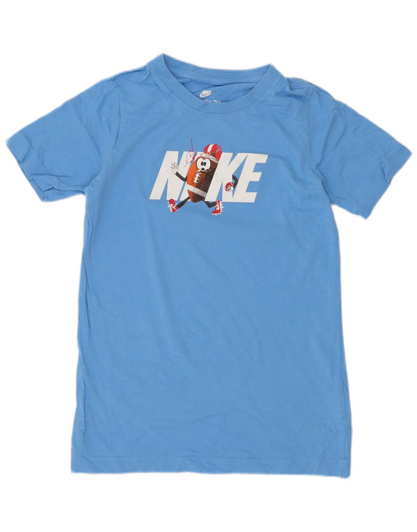 Camiseta Nike Boys Regular Graphic Top 10-11 Anos Médio Azul Algodão Esportivo