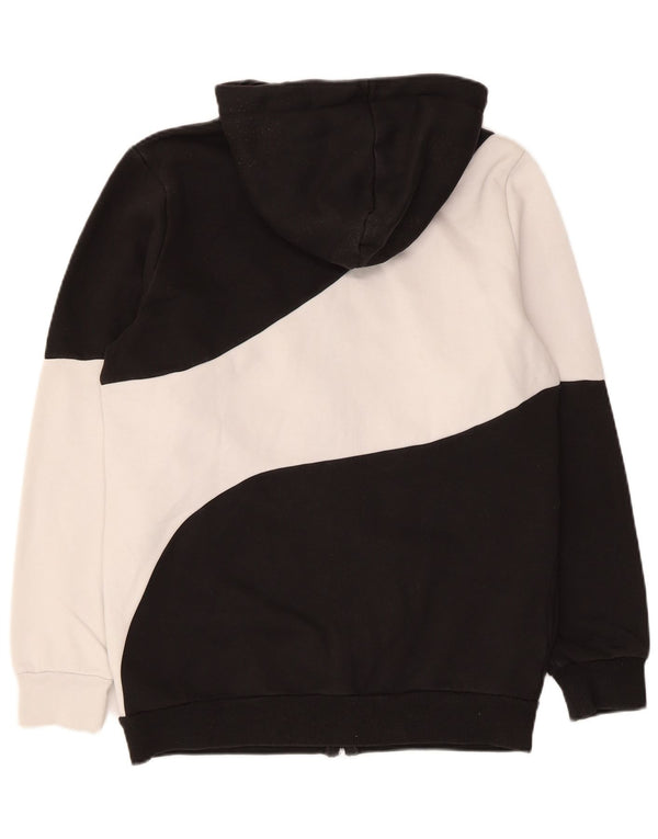 Suéter masculino Puma com capuz e zíper, pequeno, preto, algodão colorblock