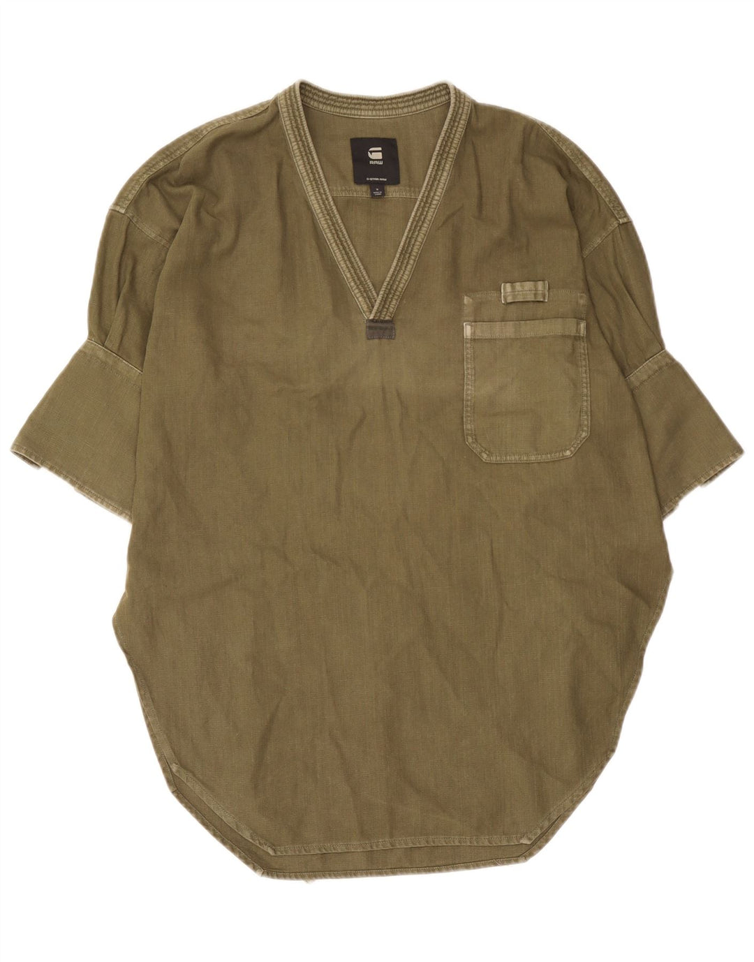 Vestido túnica feminino grande G-Star Reino Unido 10 algodão cáqui pequeno