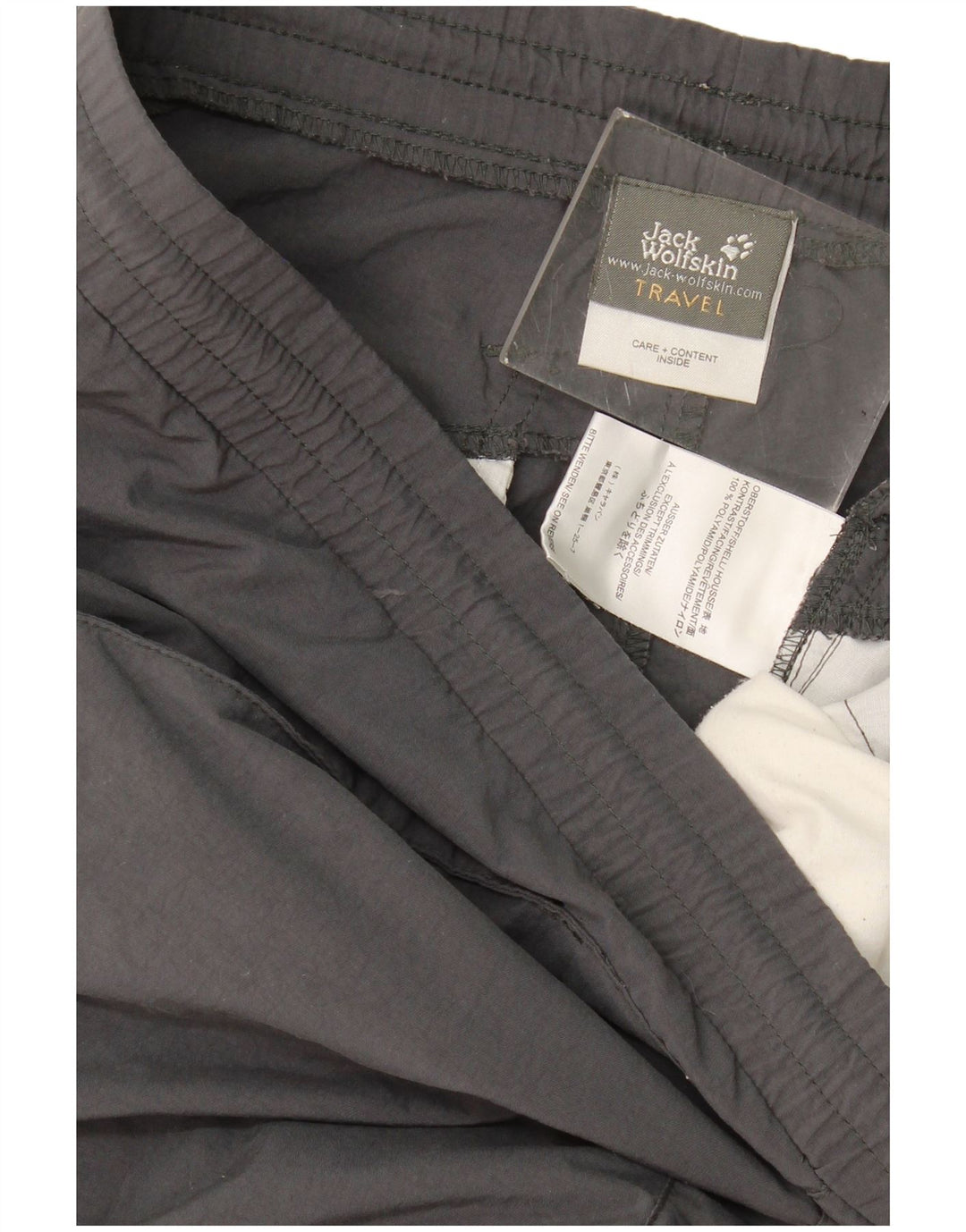 Calça capri feminina Jack Wolfskin Reino Unido 14 bloco colorido cinza médio